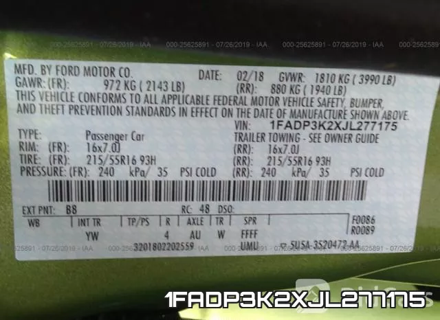 1FADP3K2XJL277175 фото 10