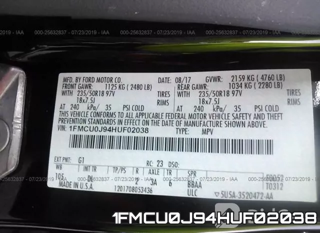 1FMCU0J94HUF02038 фото 10