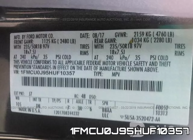 1FMCU0J95HUF10357 фото 9