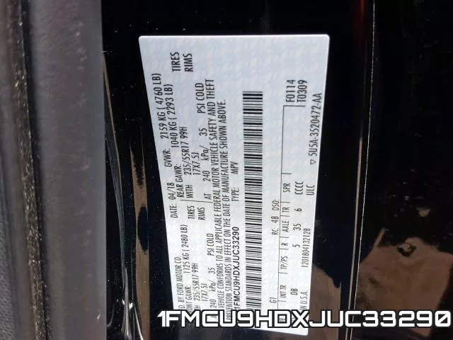 1FMCU9HDXJUC33290 фото 2