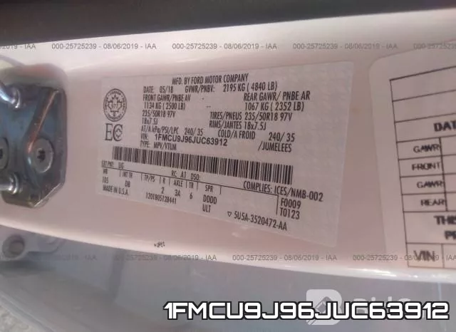 1FMCU9J96JUC63912 фото 10