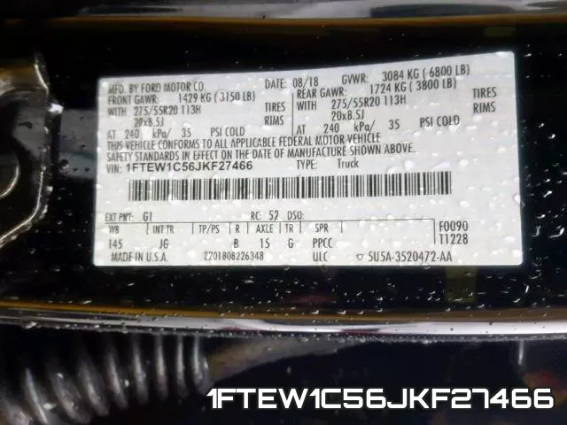1FTEW1C56JKF27466 фото 2