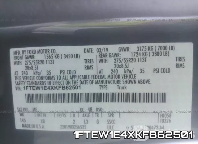 1FTEW1E4XKFB62501 фото 10