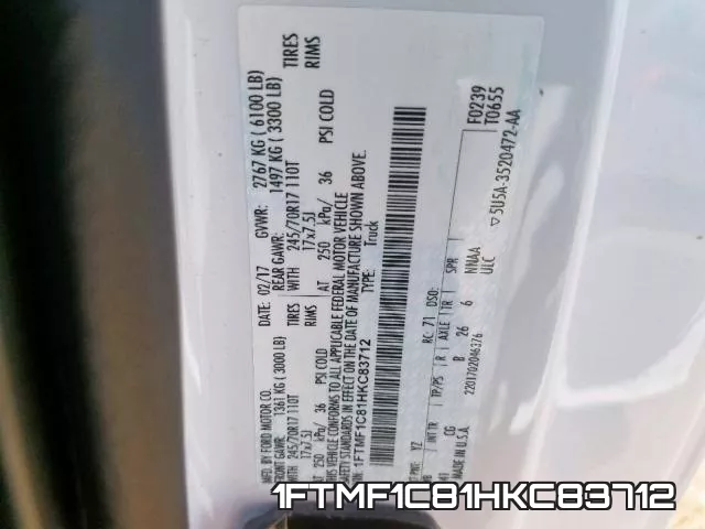 1FTMF1C81HKC83712 фото 2