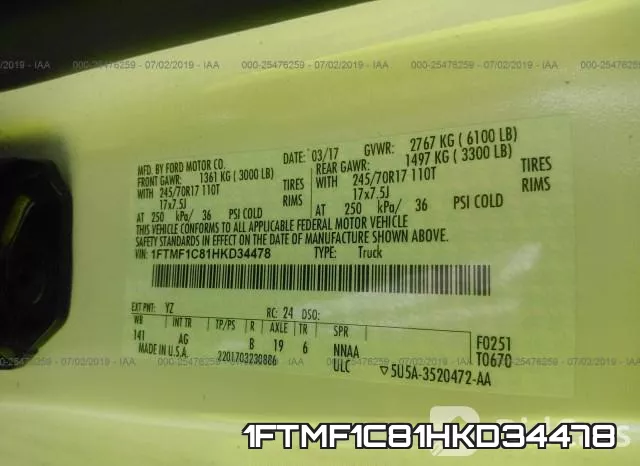 1FTMF1C81HKD34478 фото 9