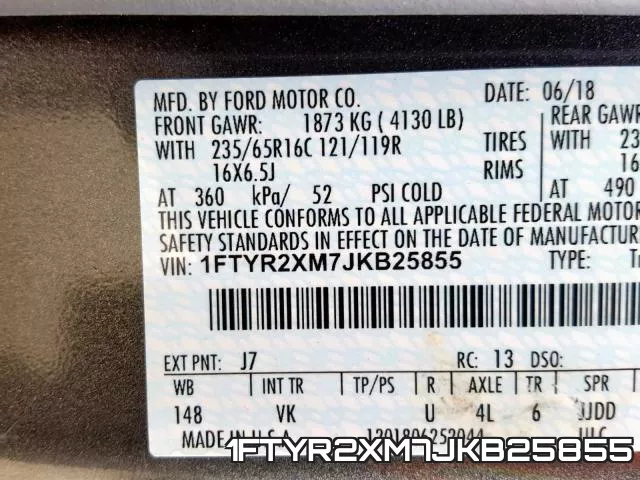 1FTYR2XM7JKB25855 фото 2