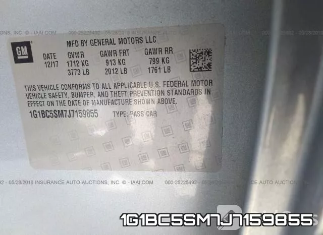 1G1BC5SM7J7159855 фото 10