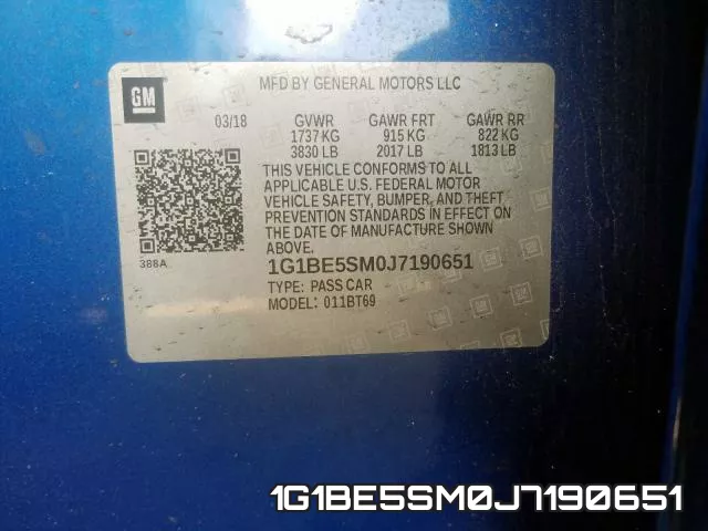 1G1BE5SM0J7190651 фото 2