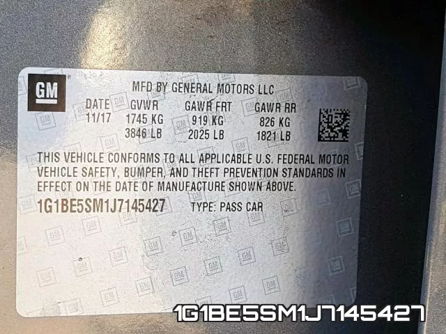 1G1BE5SM1J7145427 фото 2