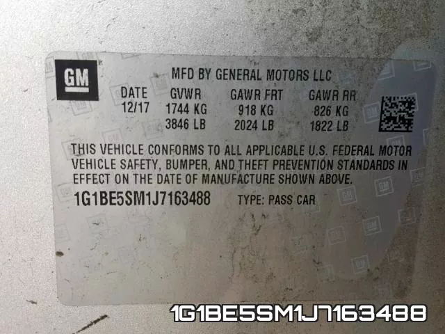 1G1BE5SM1J7163488 фото 2