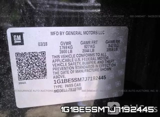 1G1BE5SM7J7192445 фото 10