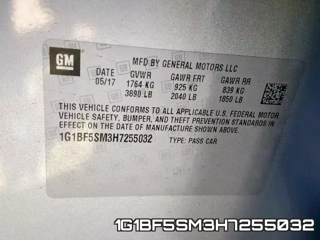 1G1BF5SM3H7255032 фото 2
