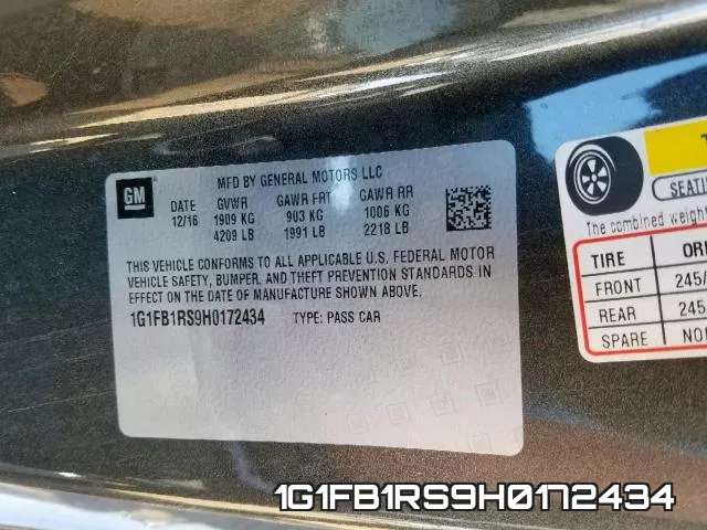 1G1FB1RS9H0172434 фото 2