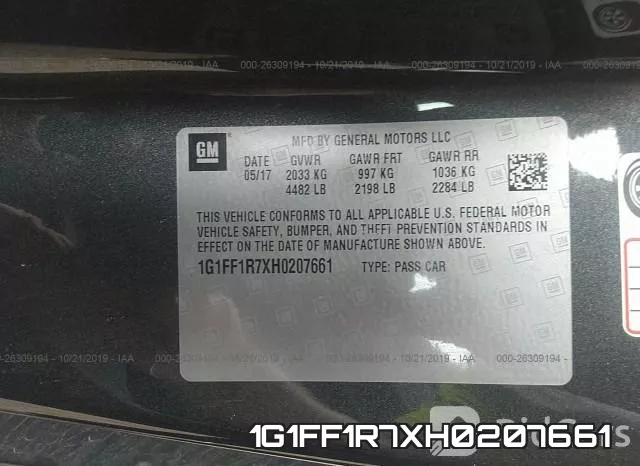 1G1FF1R7XH0207661 фото 10