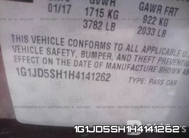 1G1JD5SH1H4141262 фото 10