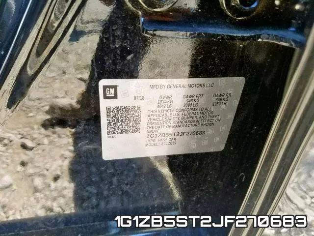 1G1ZB5ST2JF270683 фото 2
