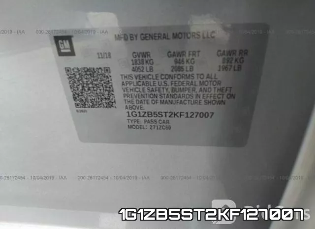 1G1ZB5ST2KF127007 фото 10