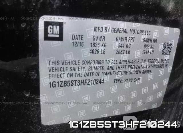 1G1ZB5ST3HF210244 фото 10