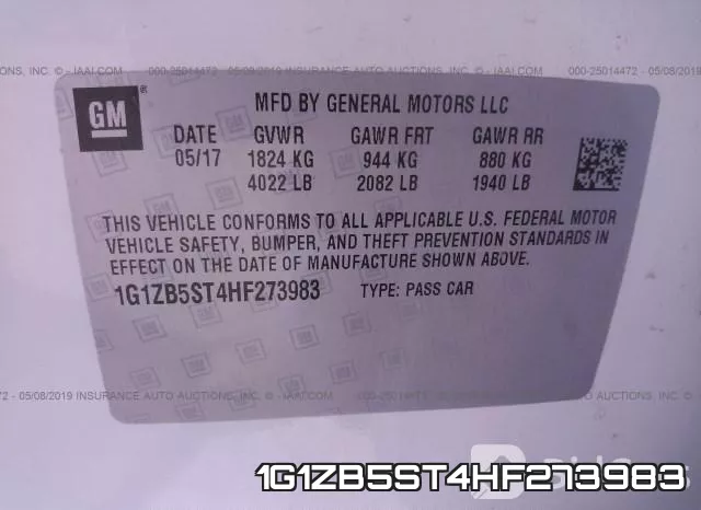 1G1ZB5ST4HF273983 фото 10
