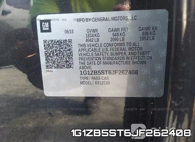 1G1ZB5ST6JF262408 фото 10