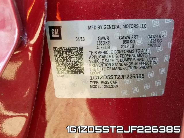 1G1ZD5ST2JF226385 фото 2