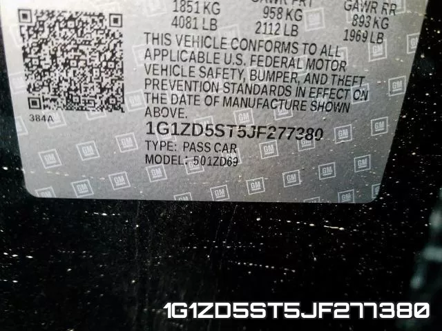 1G1ZD5ST5JF277380 фото 2
