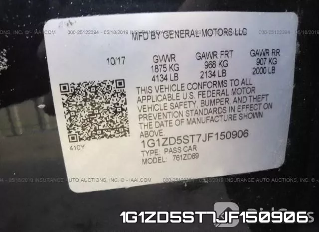 1G1ZD5ST7JF150906 фото 10