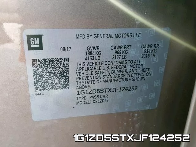 1G1ZD5STXJF124252 фото 2