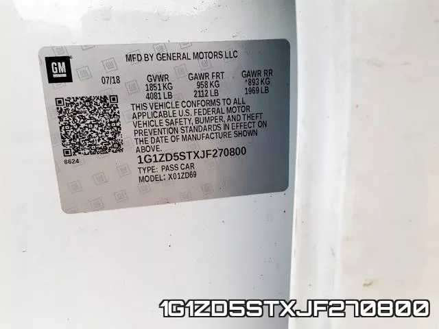 1G1ZD5STXJF270800 фото 2