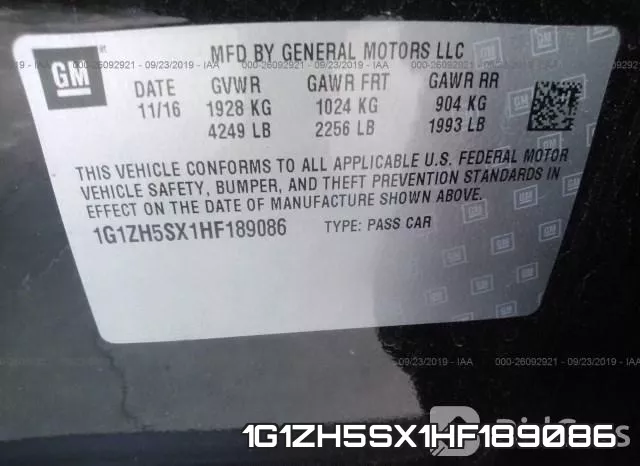 1G1ZH5SX1HF189086 фото 9