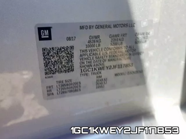 1GC1KWEY2JF117853 фото 2