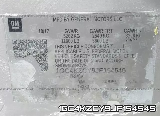 1GC4KZCY9JF154545 фото 10