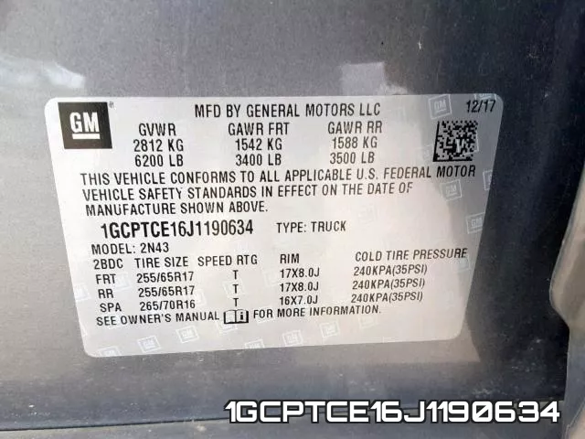 1GCPTCE16J1190634 фото 2