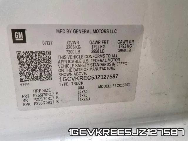 1GCVKREC5JZ127587 фото 2