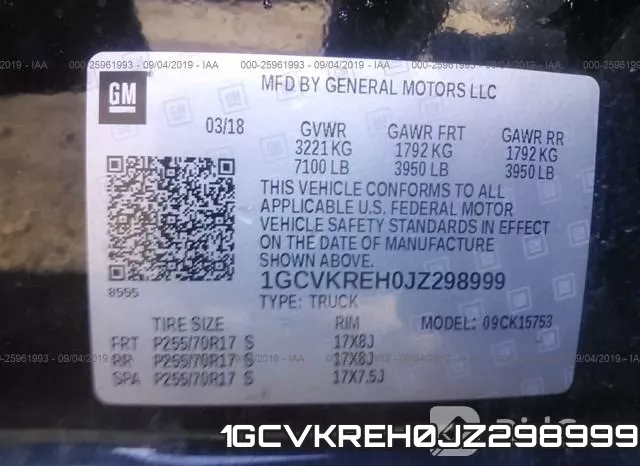 1GCVKREH0JZ298999 фото 10