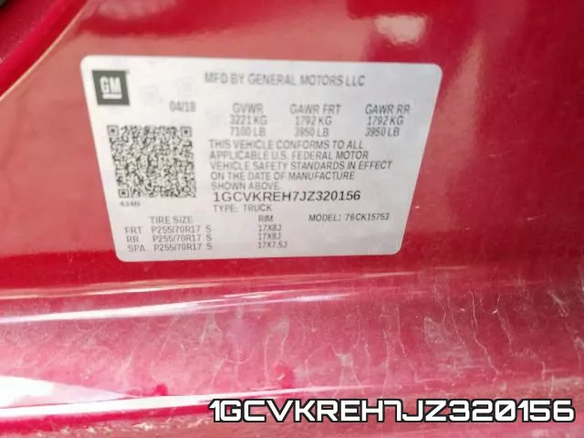 1GCVKREH7JZ320156 фото 2