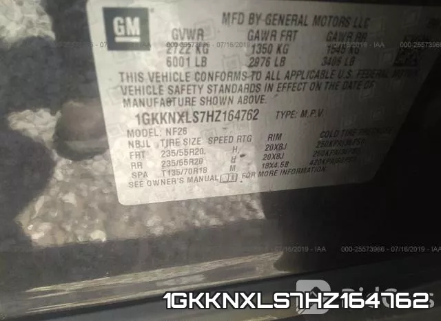 1GKKNXLS7HZ164762 фото 10