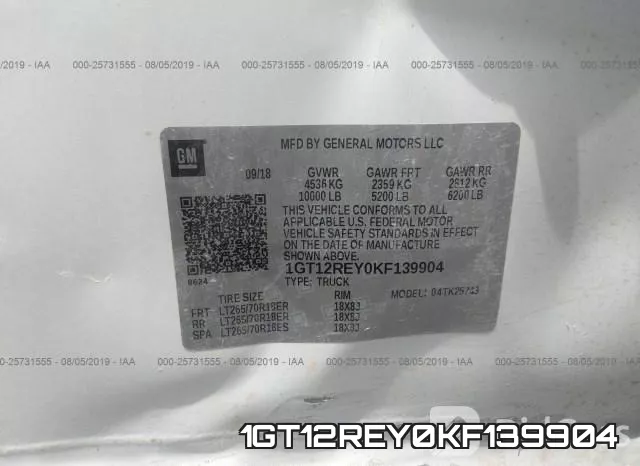 1GT12REY0KF139904 фото 7