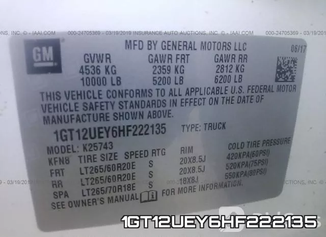 1GT12UEY6HF222135 фото 10