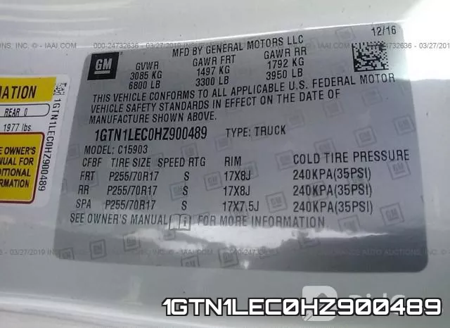 1GTN1LEC0HZ900489 фото 10