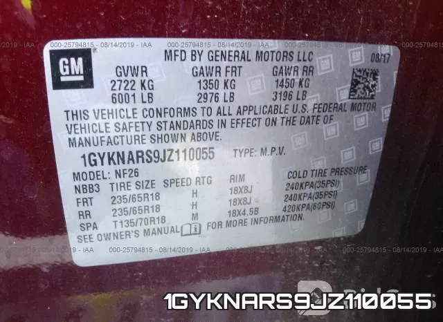 1GYKNARS9JZ110055 фото 10