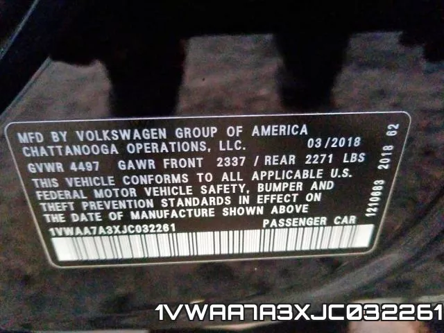 1VWAA7A3XJC032261 фото 2
