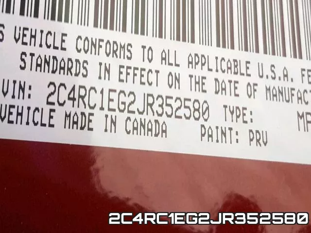 2C4RC1EG2JR352580 фото 2