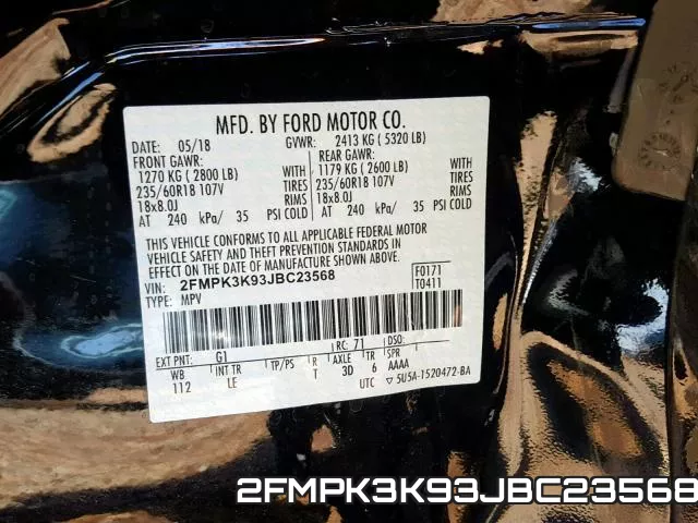 2FMPK3K93JBC23568 фото 2