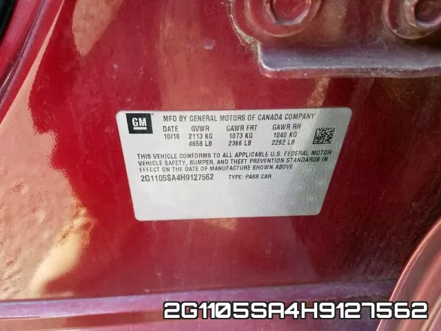 2G1105SA4H9127562 фото 2