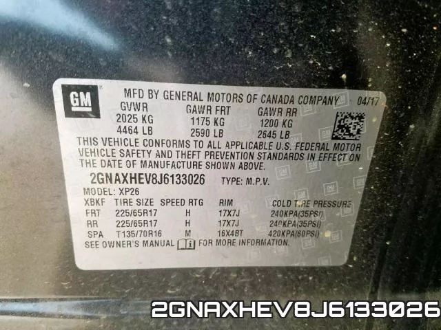2GNAXHEV8J6133026 фото 2