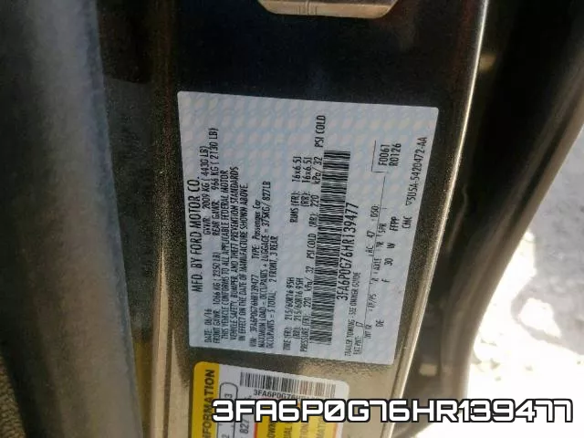 3FA6P0G76HR139477 фото 2