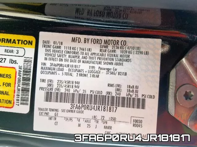 3FA6P0RU4JR181817 фото 2