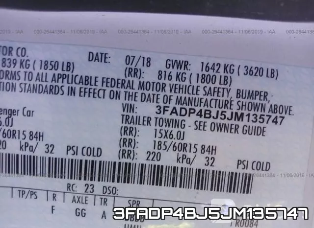 3FADP4BJ5JM135747 фото 10