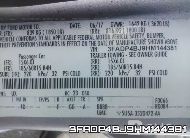 3FADP4BJ9HM144381 фото 10